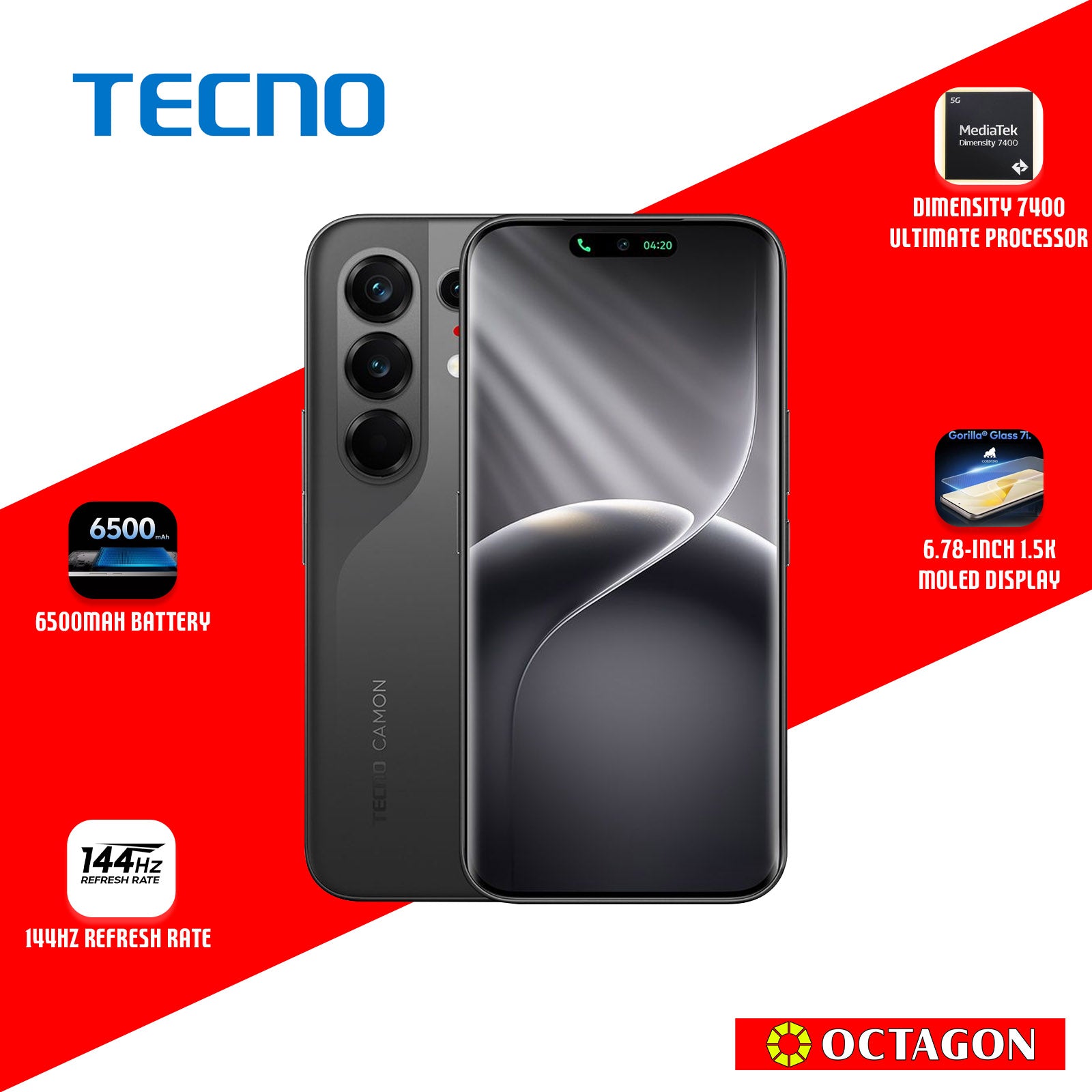 TECNO CAMON 50 ULTRA 5G 12+256GB M.BLACK