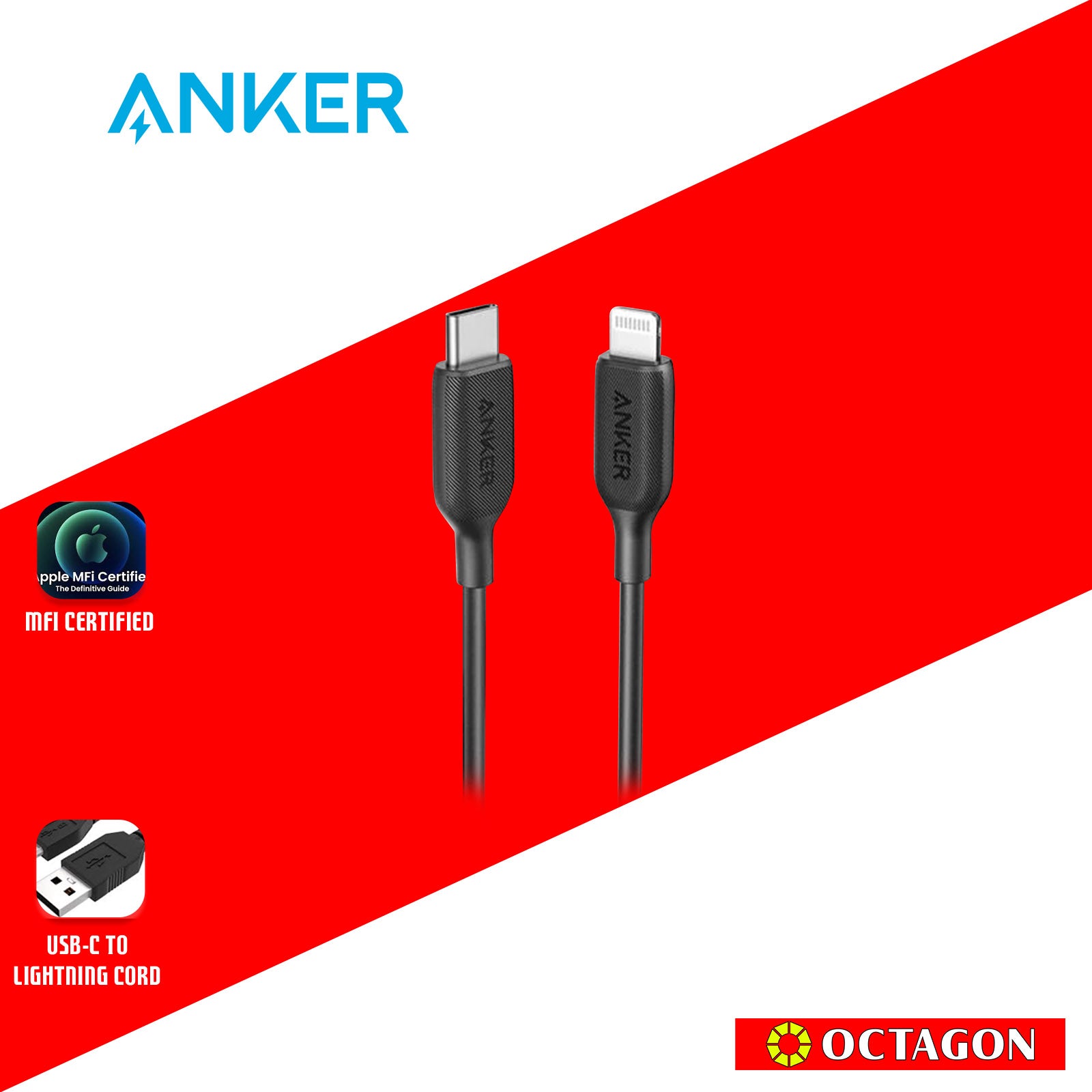 ANKER POWERLINE III BLACK LIGHTNING C