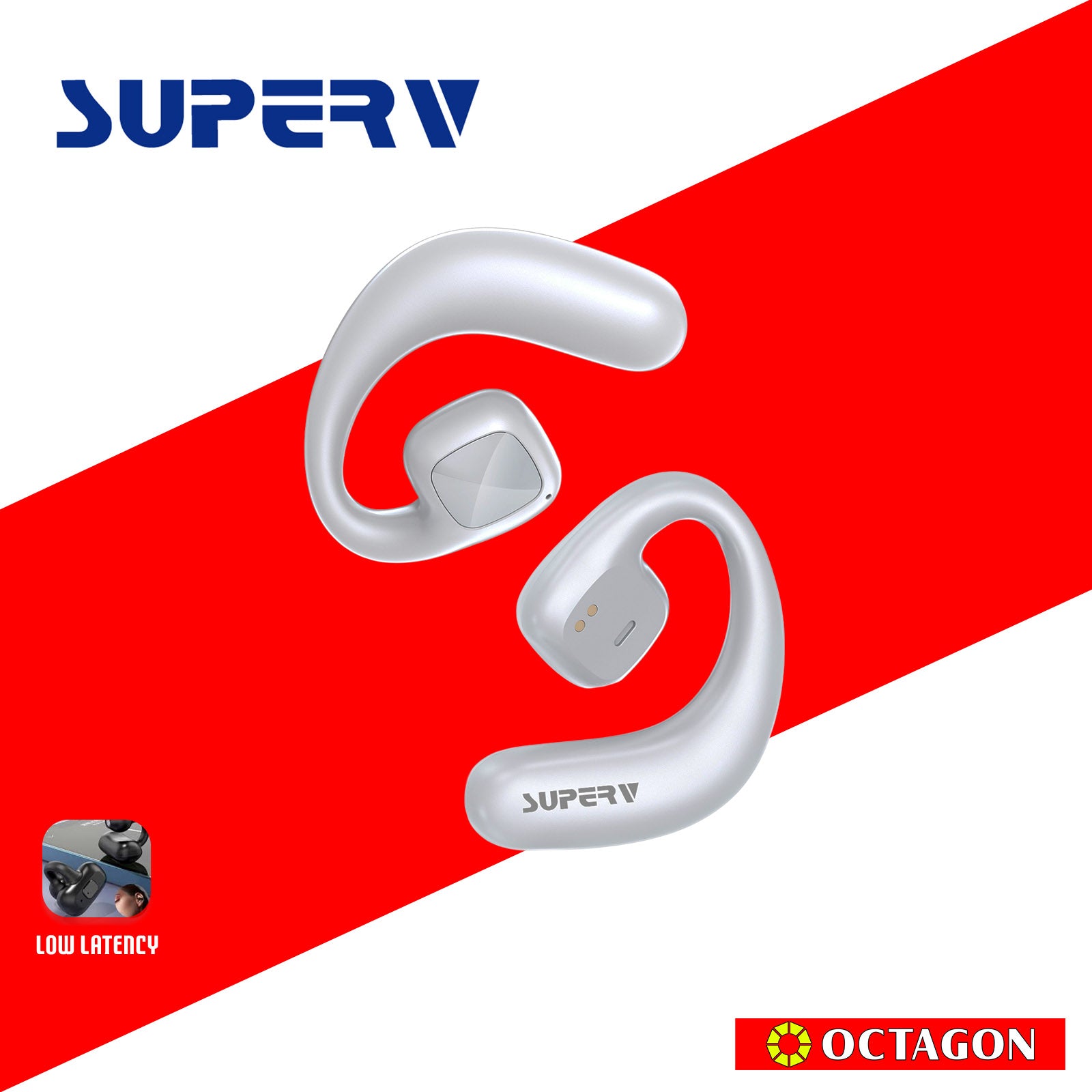 SUPERV Q01 AIR CONDUCTION SPORTS BT V5.3 TWS EARPHONE