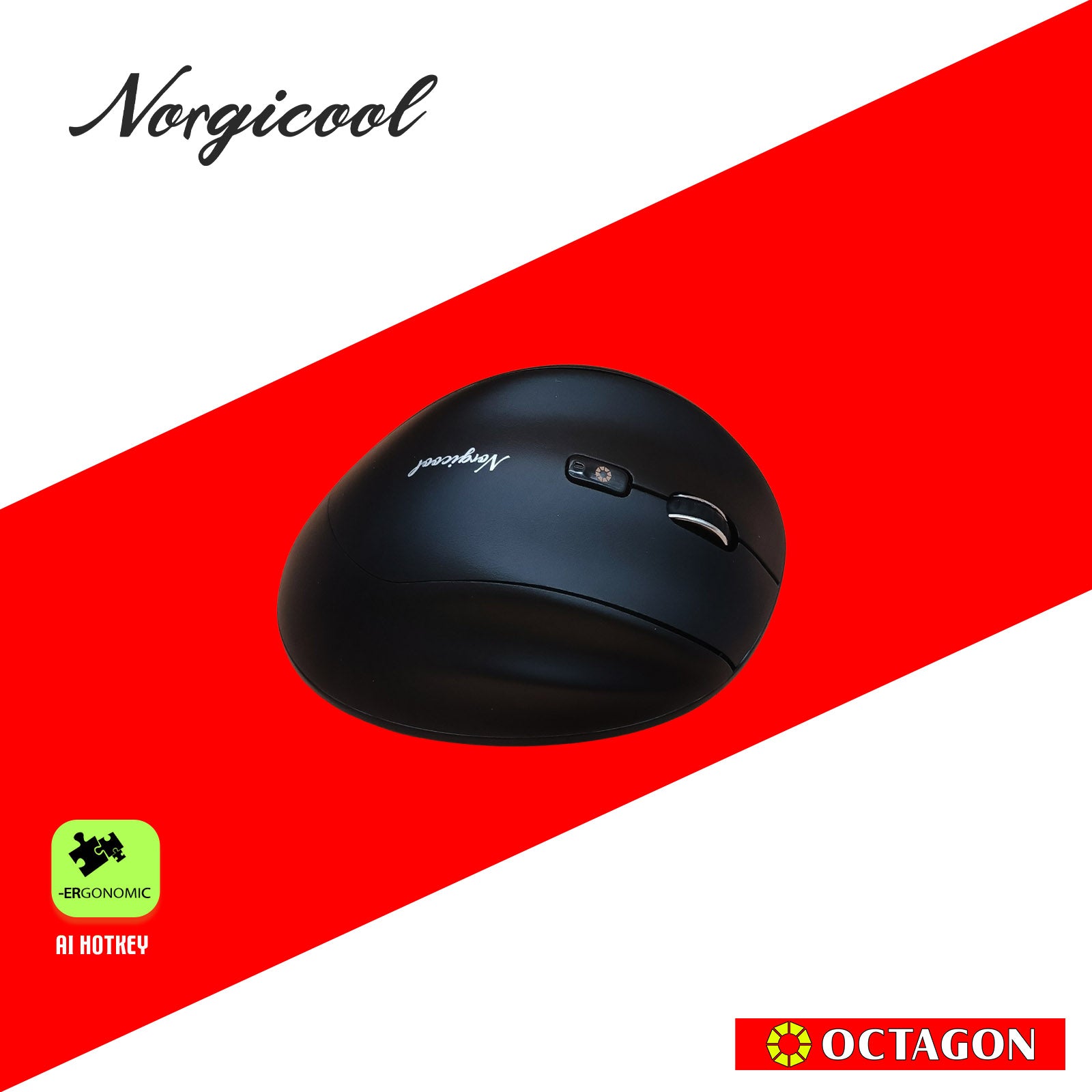 NORGICOOL NVM05 WIRELESS MOUSE GREEN/PURPLE/BLACK