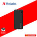 VERBATIM 66972 BLACK CHARGENGO 10K MAH 22.5W POWERBANK W/ BUILT-IN LIGHTNING & TYPE-C CABLE + DIGITAL DISPLAY PD20W / QC3.0 18W / SUPERCHARGE 22.5W