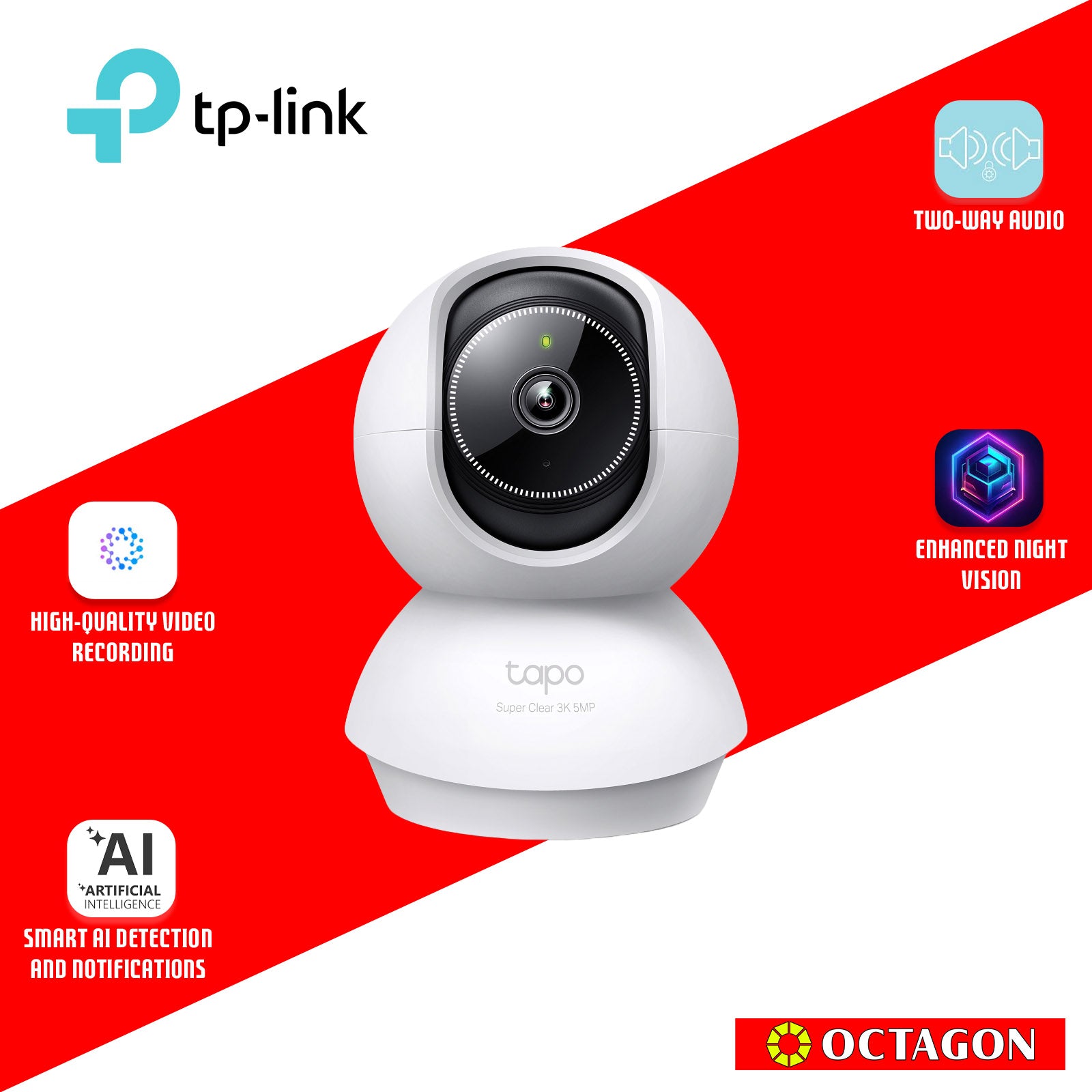 TPLINK TAPO C230 PAN/T1LT HOME SECURITY WIFI CAMERA