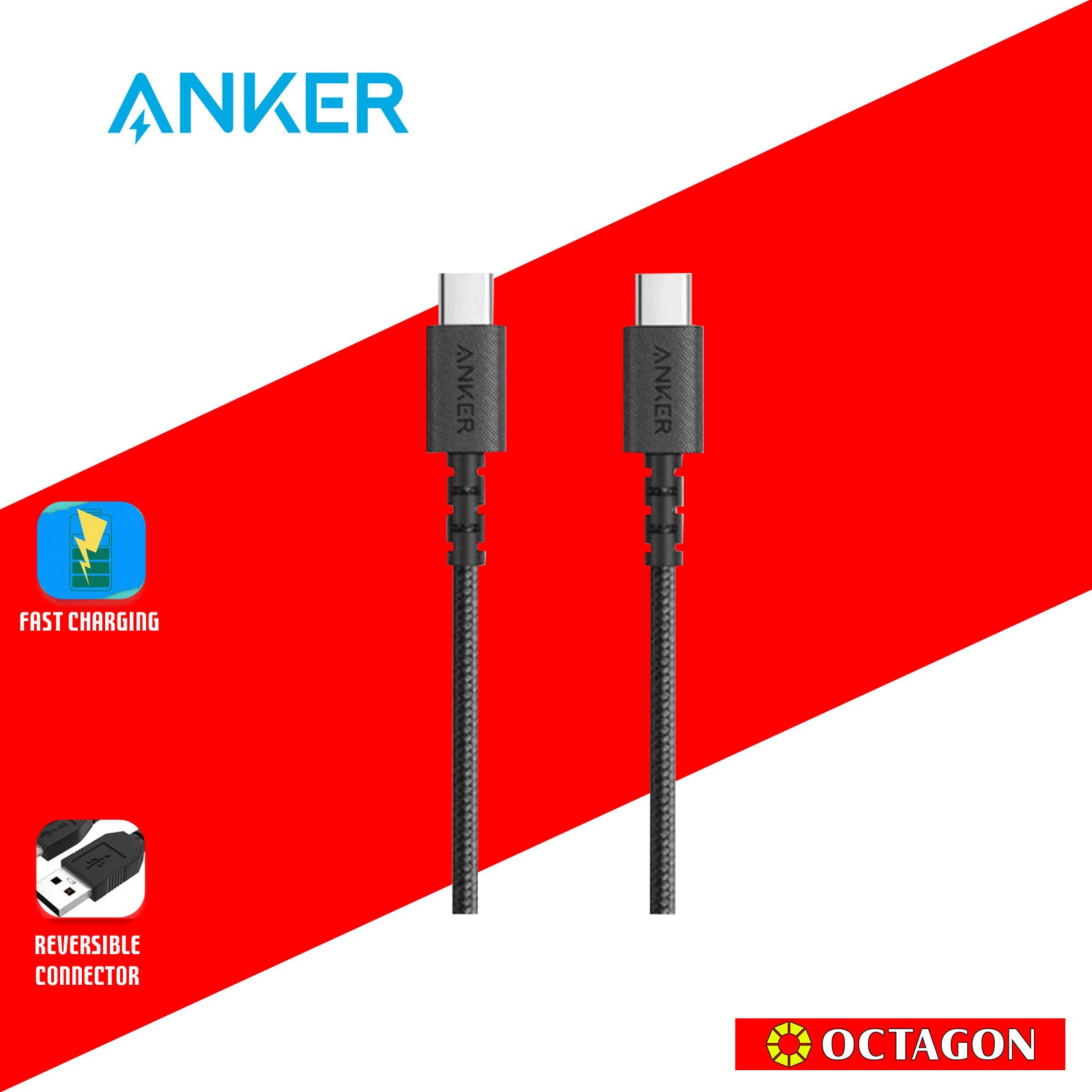 ANKER A8033H11 USB C PD 2.0 CABLE 6FT