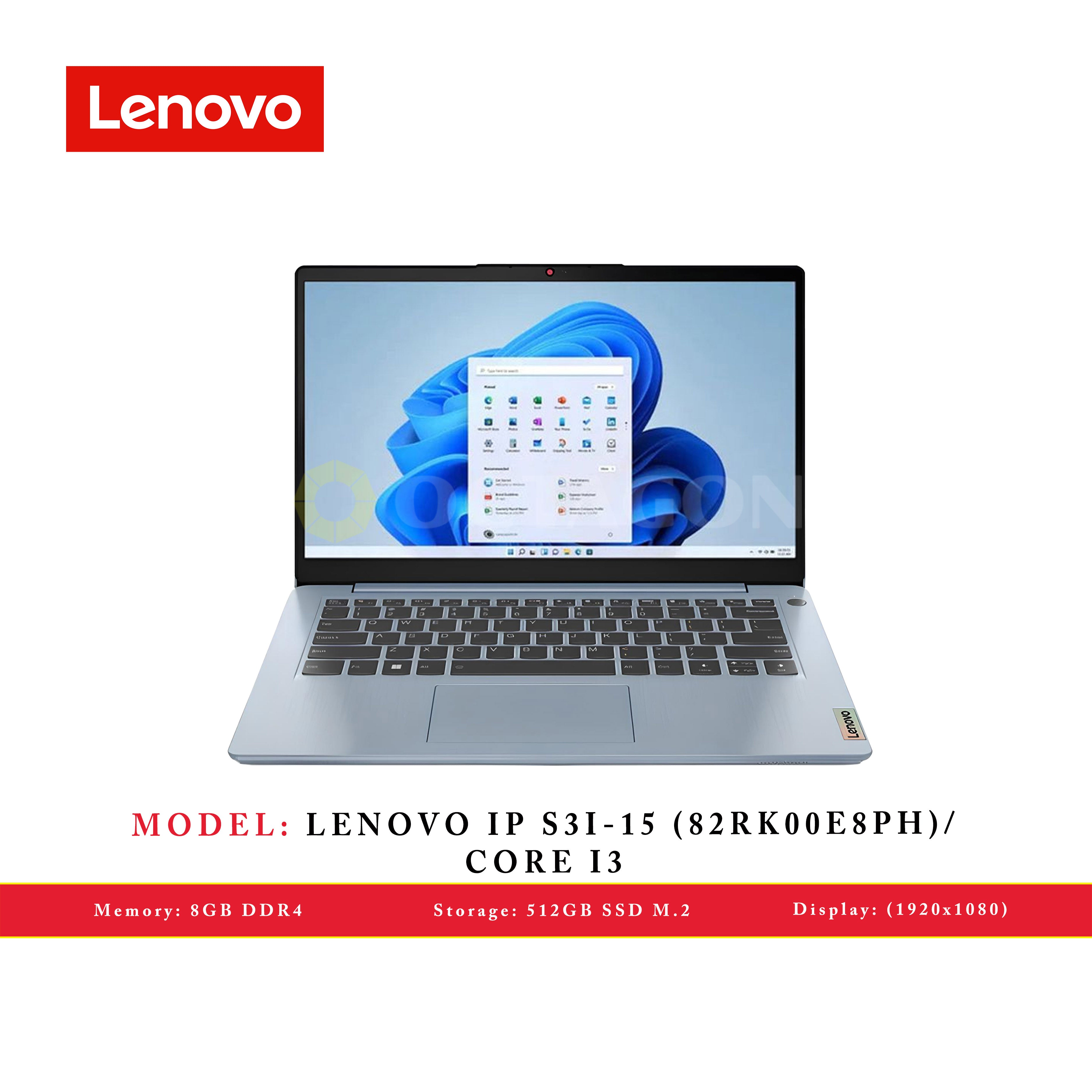 LENOVO IP S3I-15 (82RK00E8PH)/ CORE I3