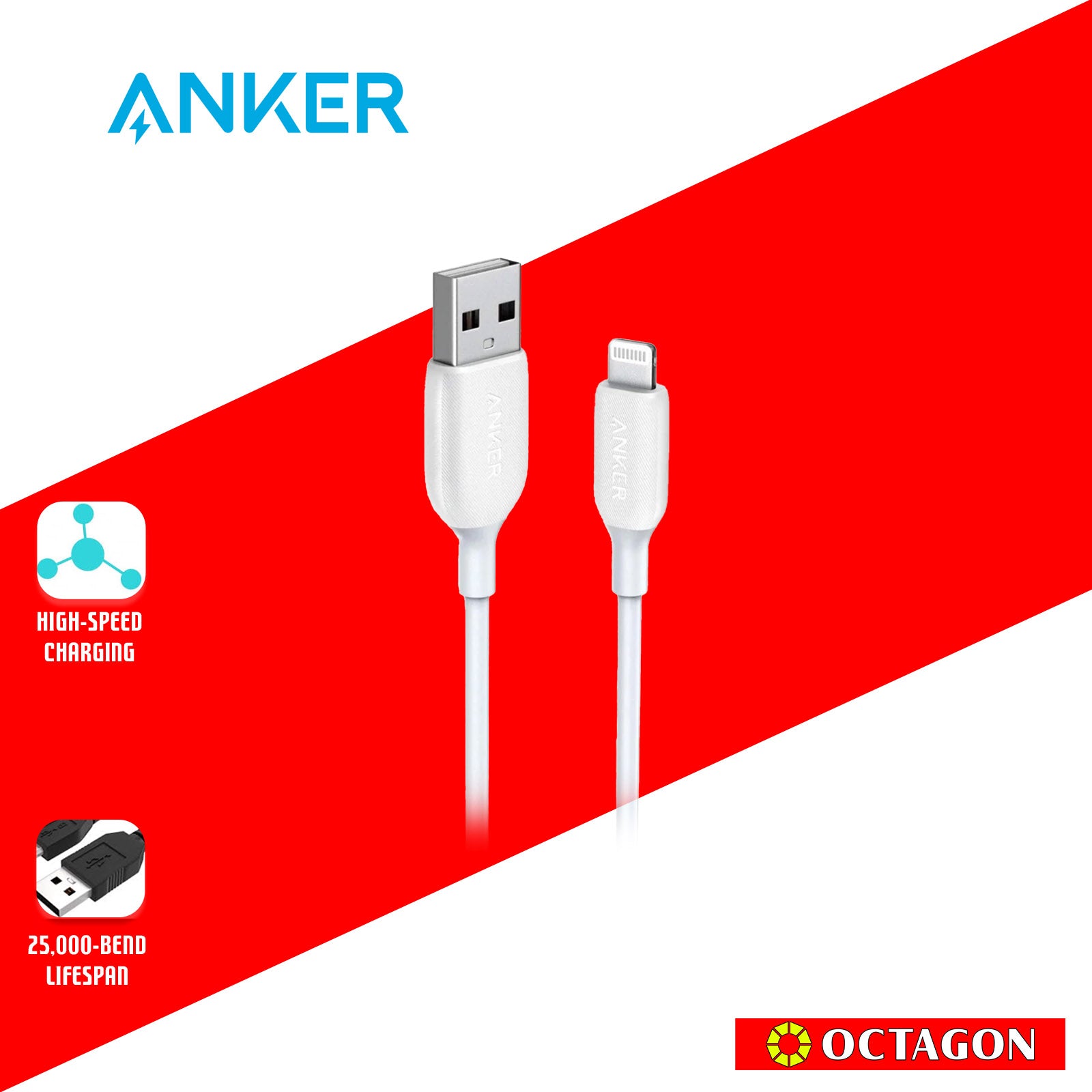 ANKER POWERLINE III LIGHTNING CABLE 3FT