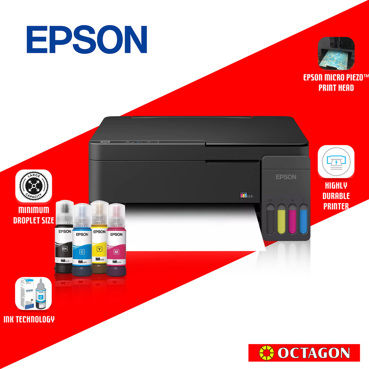 Epson L3310 Ecotank A4 All in One Ink Tank Printer for Student, Teacher and Business