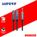 SUPERV AY30 3.5MM TRRS HEADPHONE Y 2 FEMALE / 1MALE SPLITTER CABLE