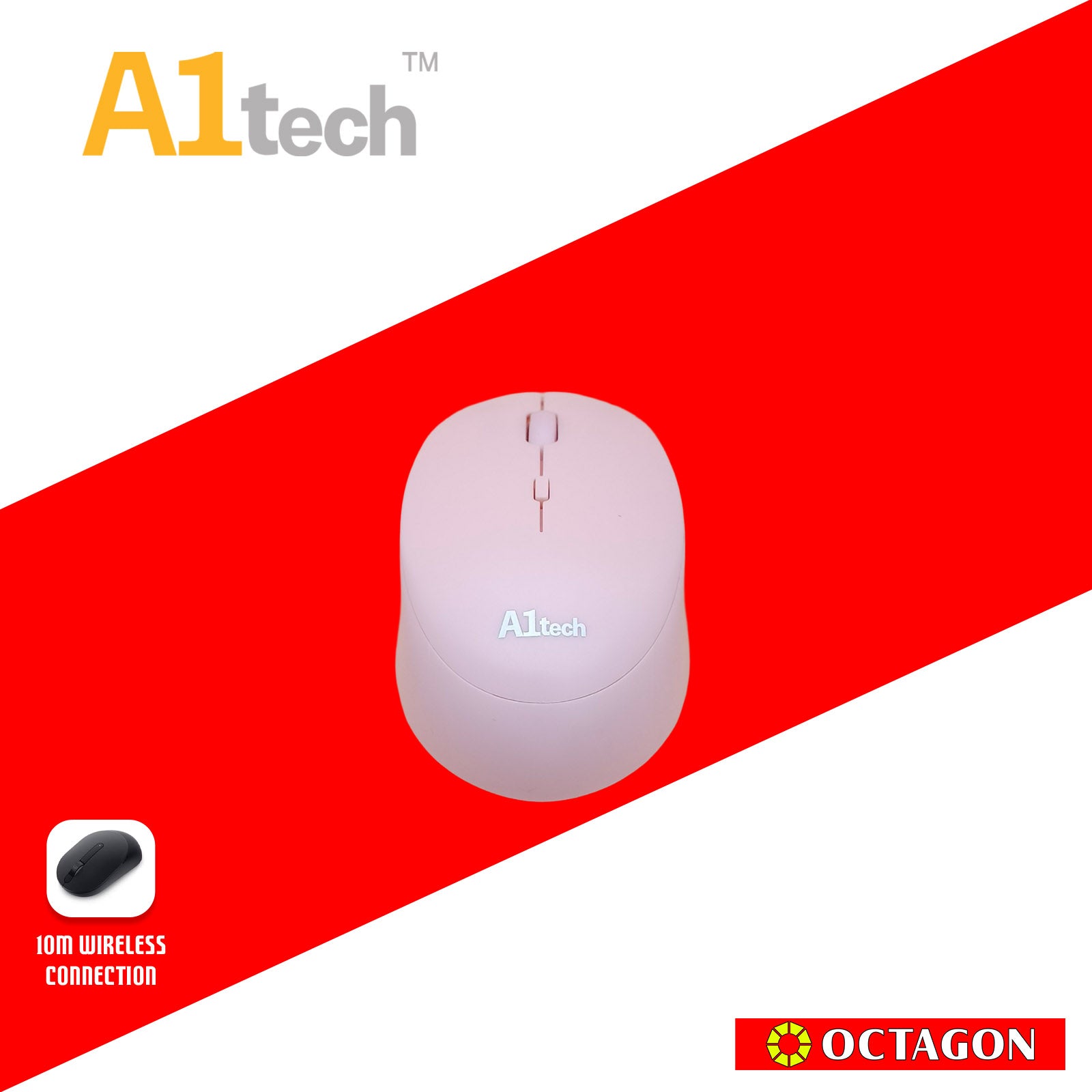 A1TECH AC-W310 2.4G RECHARGEABLE WIRELESS MOUSE 1600 DPI PINK/BLUE/WHITE/BLACK