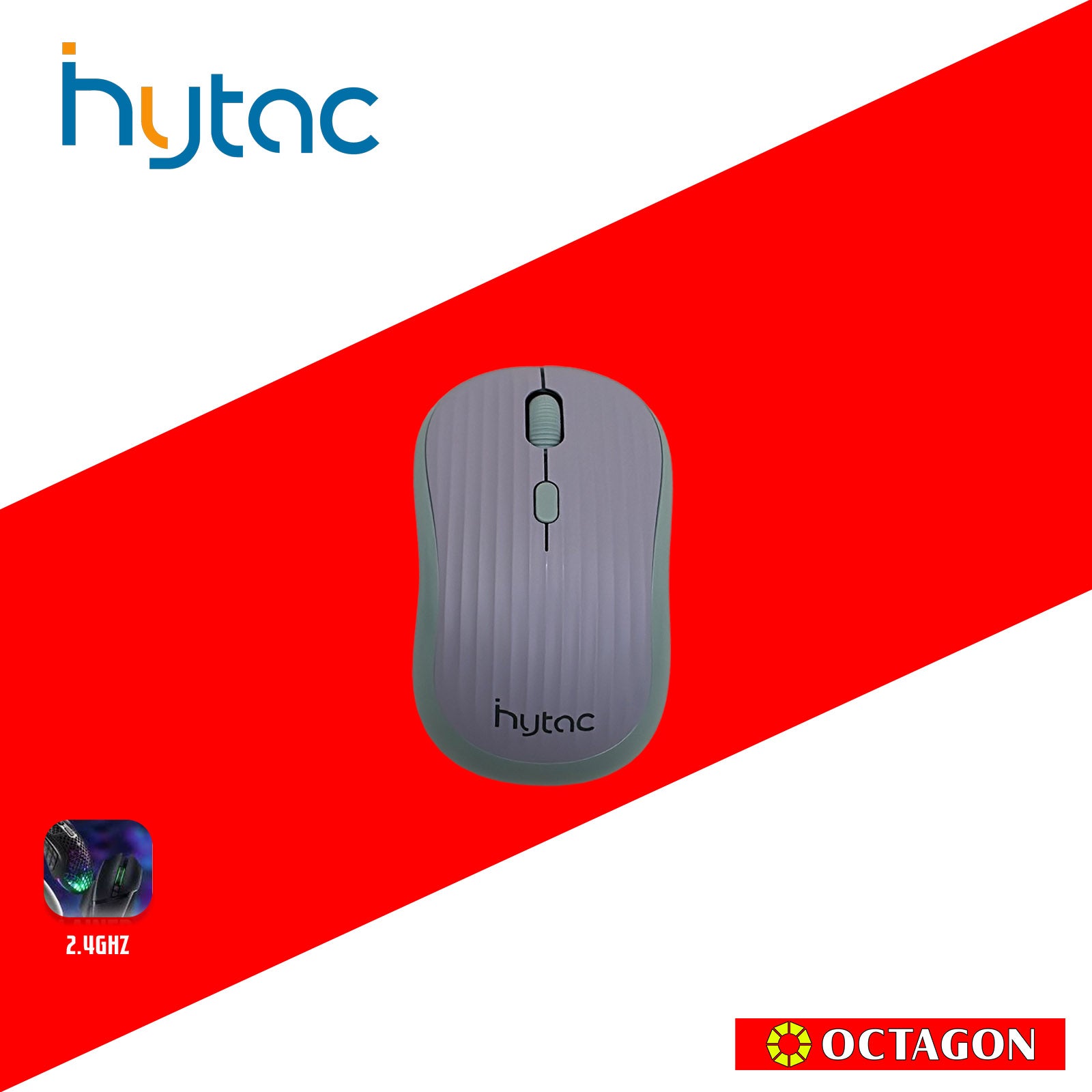HYTAC HGS637 LILAC PURPLE 1600DPI DUAL MODE RECHARGEABLE SILENT WIRELESS MOUSE