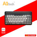 A1TECH AC-KB006-BK DUAL-MODE WIRELESS KEYBOARD 2.4G+BT / 84 KEYS / TABLET HOLDER (BLACK/WHITE)