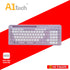 A1TECH AC-KB009-PP DUAL-MODE WIRELESS KEYBOARD 2.4G (PURPLE + WHITE)(BLACK + GREY)(PINK + WHITE)