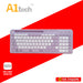 A1TECH AC-KB009-PP DUAL-MODE WIRELESS KEYBOARD 2.4G (PURPLE + WHITE)(BLACK + GREY)(PINK + WHITE)