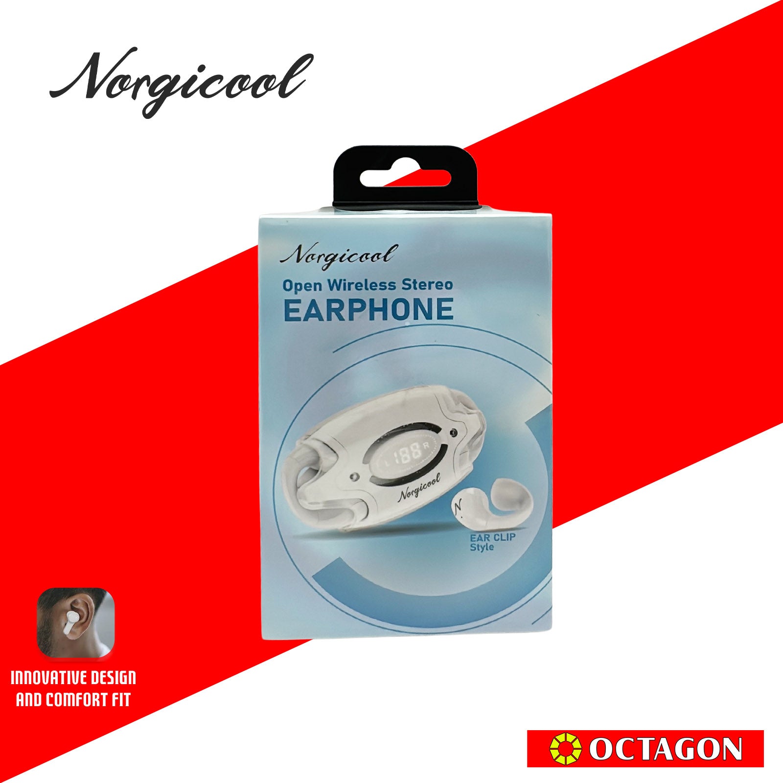NORGICOOL NE88-PL TWS BT5.3 EAR CLIP EARPHONE
