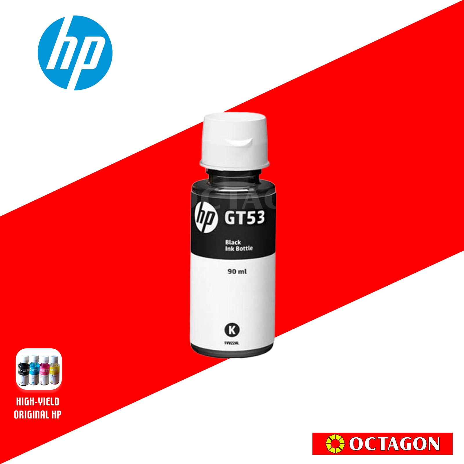 HP IVV22AA GT53 BLACK INK BOTTLE