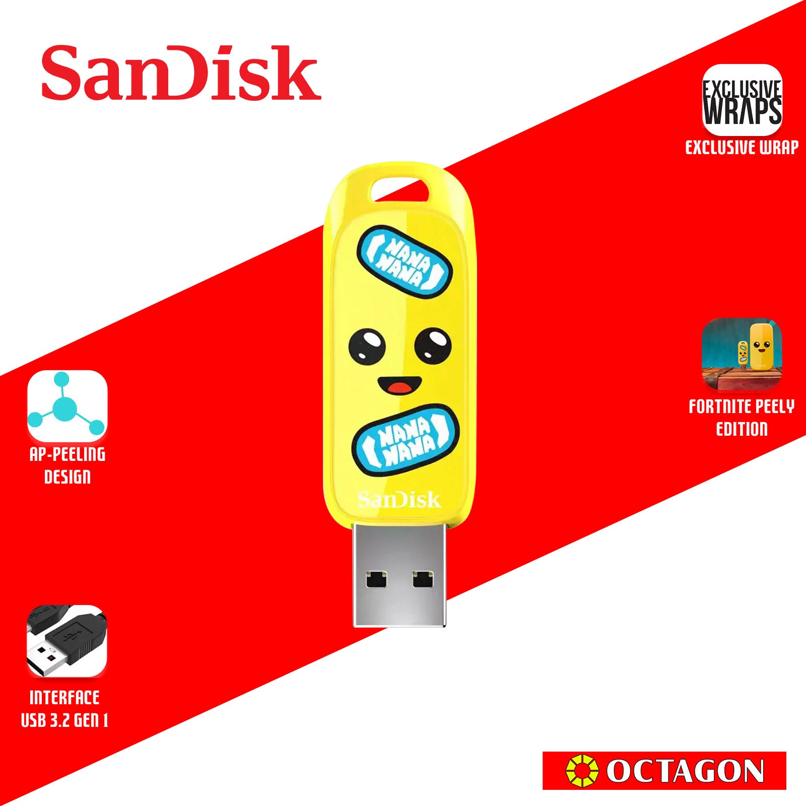 SANDISK 128GB FORTNITE PEELY EDITION USB 3.2