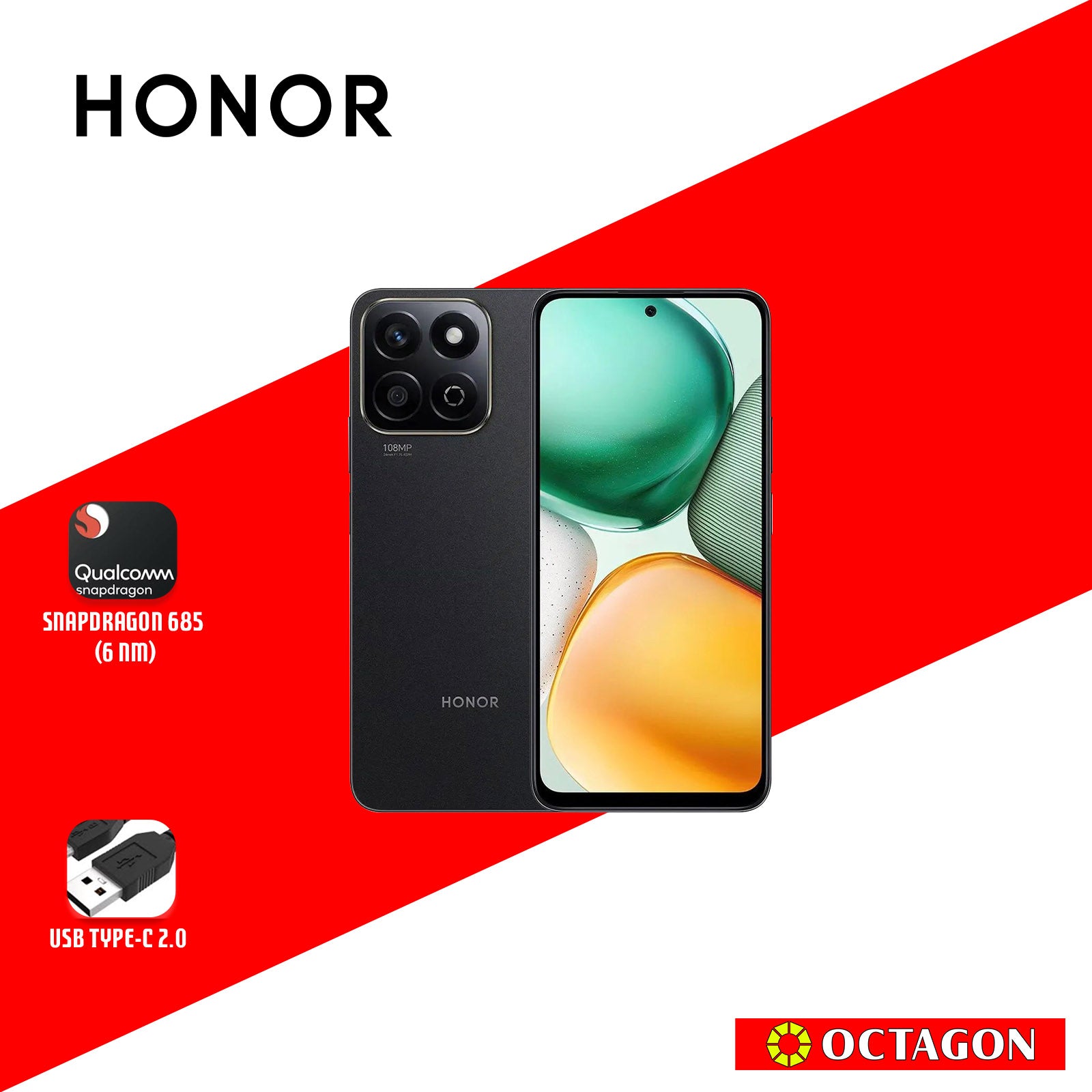 HONOR X7C 8GB+8GB 256GB BLACK