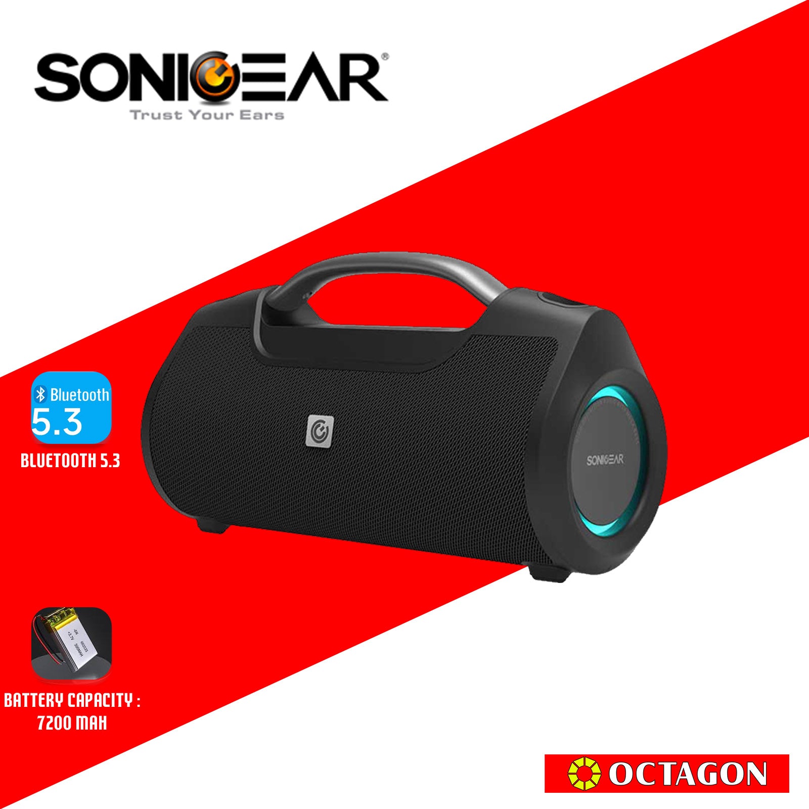 SONIC GEAR STUDIOBEATS HD BLUETOOTH SPEAKER BLACK / 20 W