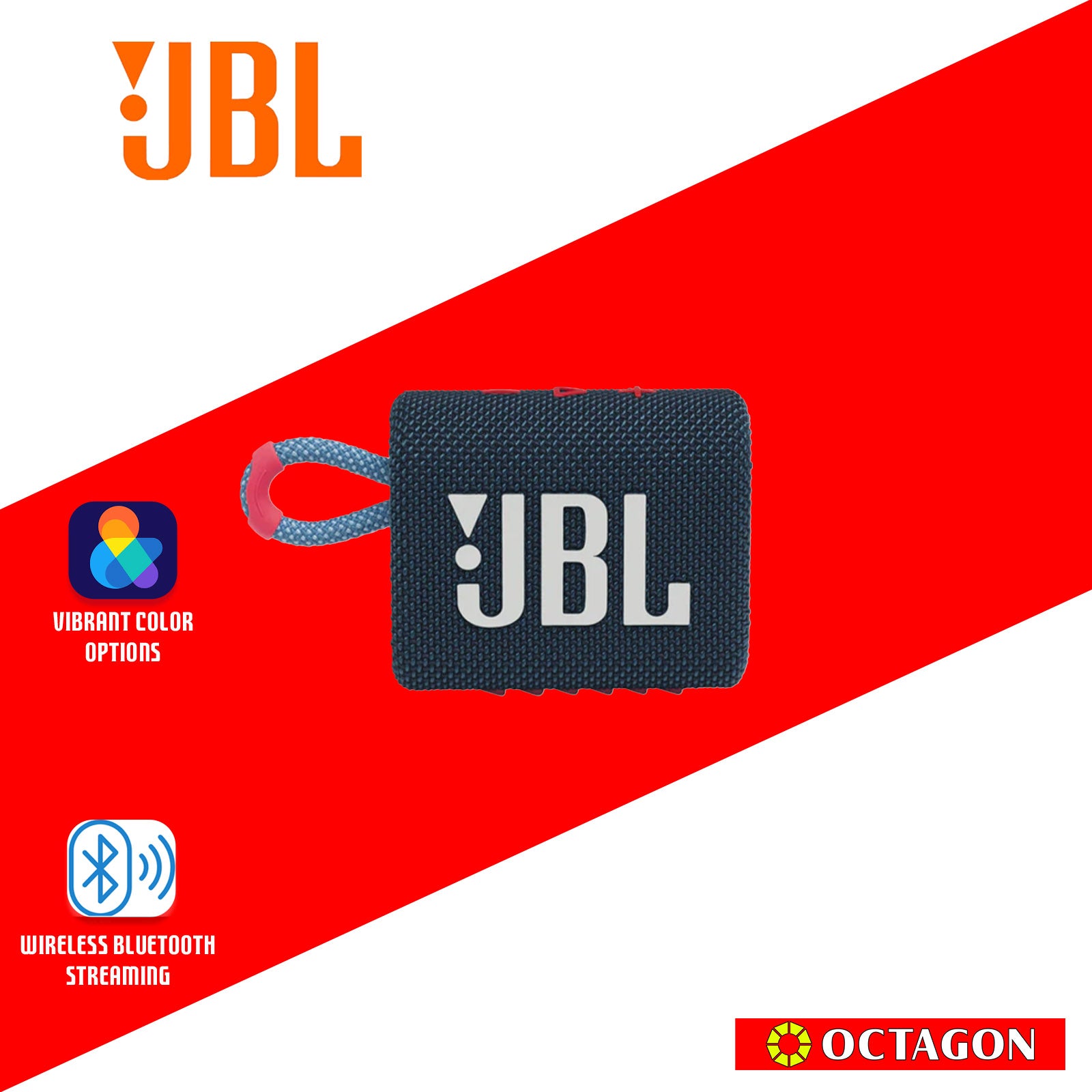 JBL GO 3 BT BLUE+PINK SPEAKER PORTABLE