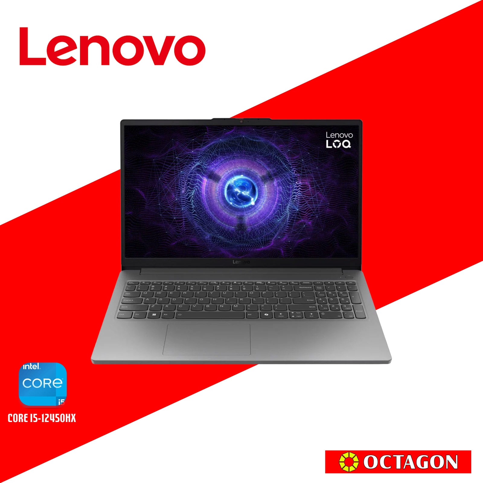 LENOVO LOQ-15 (83LK00A1PH)/ CORE I5-12450HX/ 8GB/ 512GB SSD/ 15.6 FHD IPS (144HZ)/ WIN 11/ RTX 3050 6GB