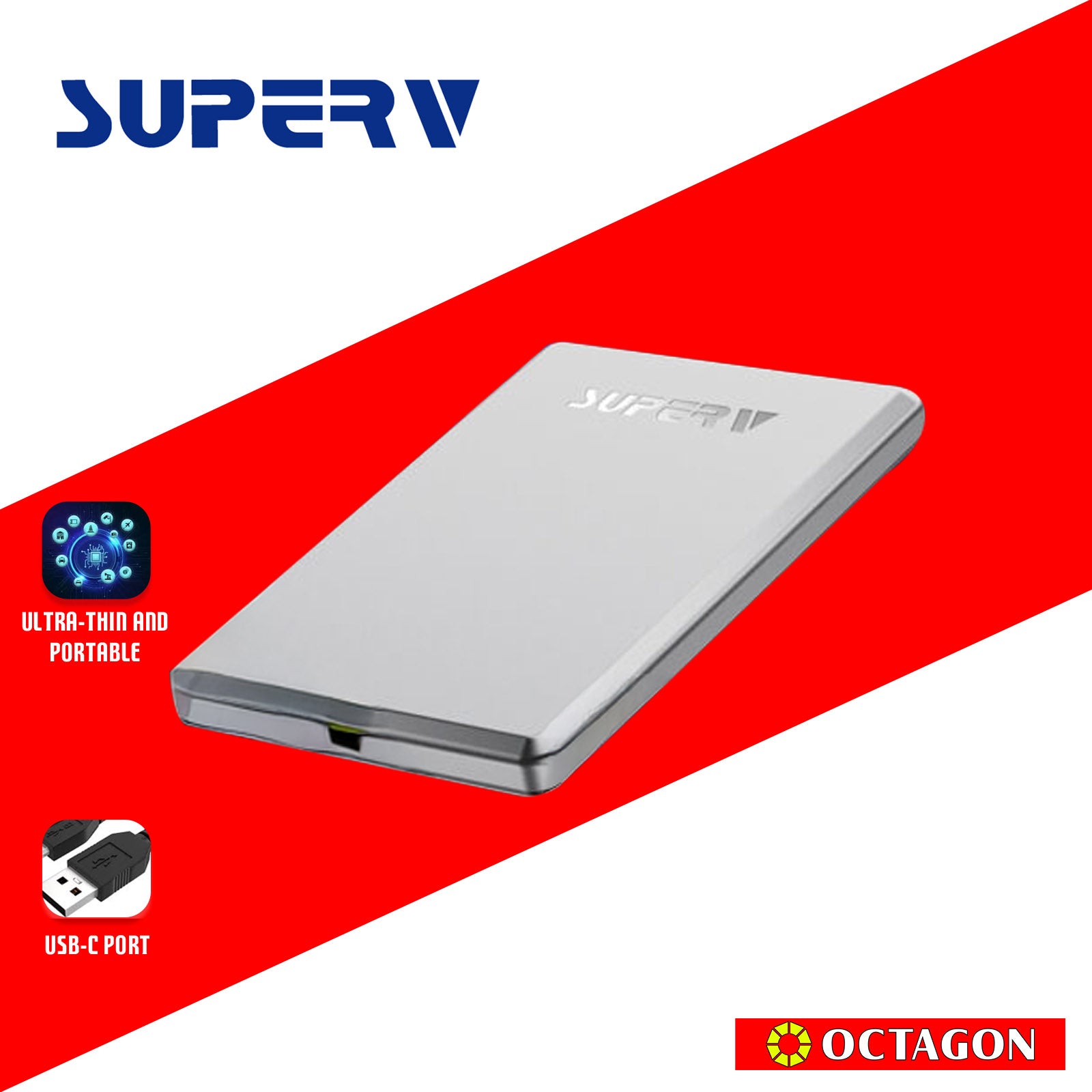 SUPERV POWER4 5000MAH ULTRA-THIN 15W MAGNETIC POWER BANK