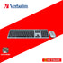 VERBATIM 66751 WIRELESS KEYBOARD & MOUSE COMBO SCISSORS KEYS SILENT (GREY)