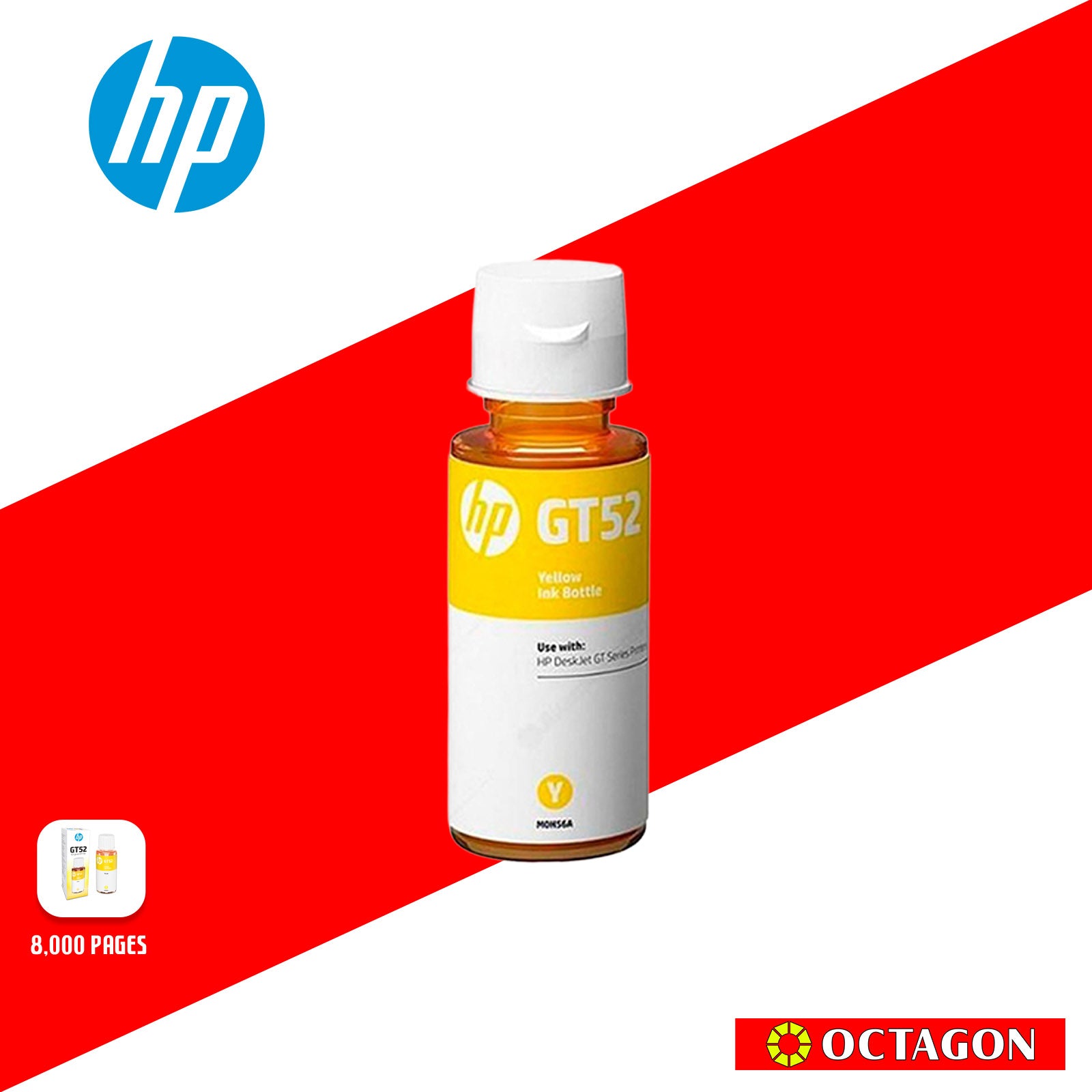 HP MOH56AA GT52 YELLOW INK BOTTLE