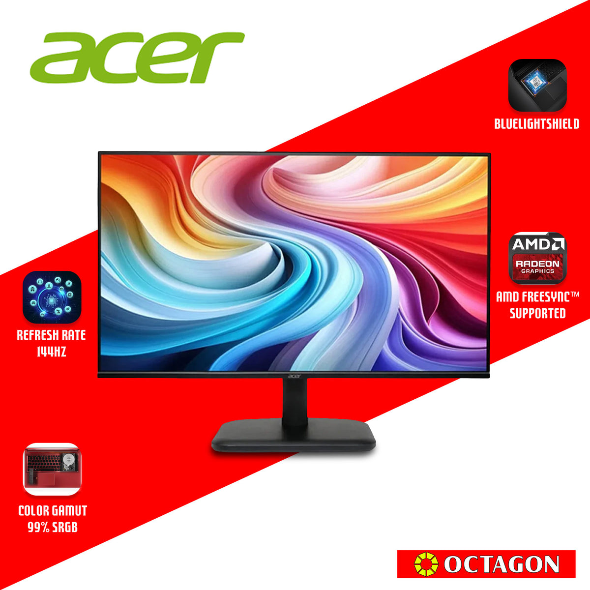 ACER EK251Q P6BI 24.5 144HZ MONITOR