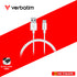VERBATIM 66586 SYNC & CHARGE TYPE-C TO TYPE-C CABLE (PD60W & 480MBPS) 100CM (WHITE)