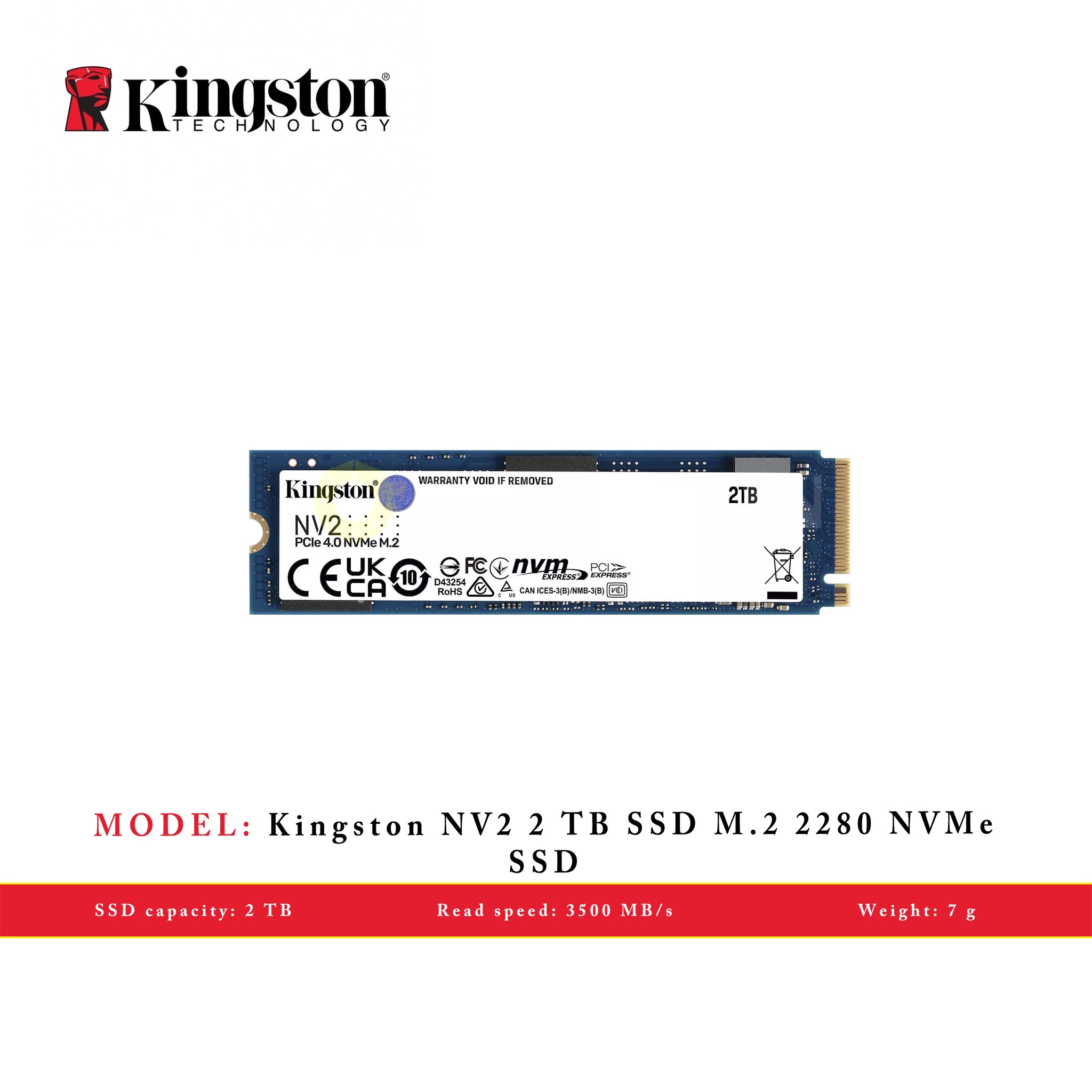 KINGSTON 2TB SSD SNV2S M.2 NVME