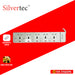 SILVERTEC NEW SV29-1.8M 5-OUTLET UNIVERSAL PLUG/ 5-SWITCH/ 1.8M/ 10A/ 2500W/ 250V IVORY POWER STRIP W/ SURGE PROTECTION