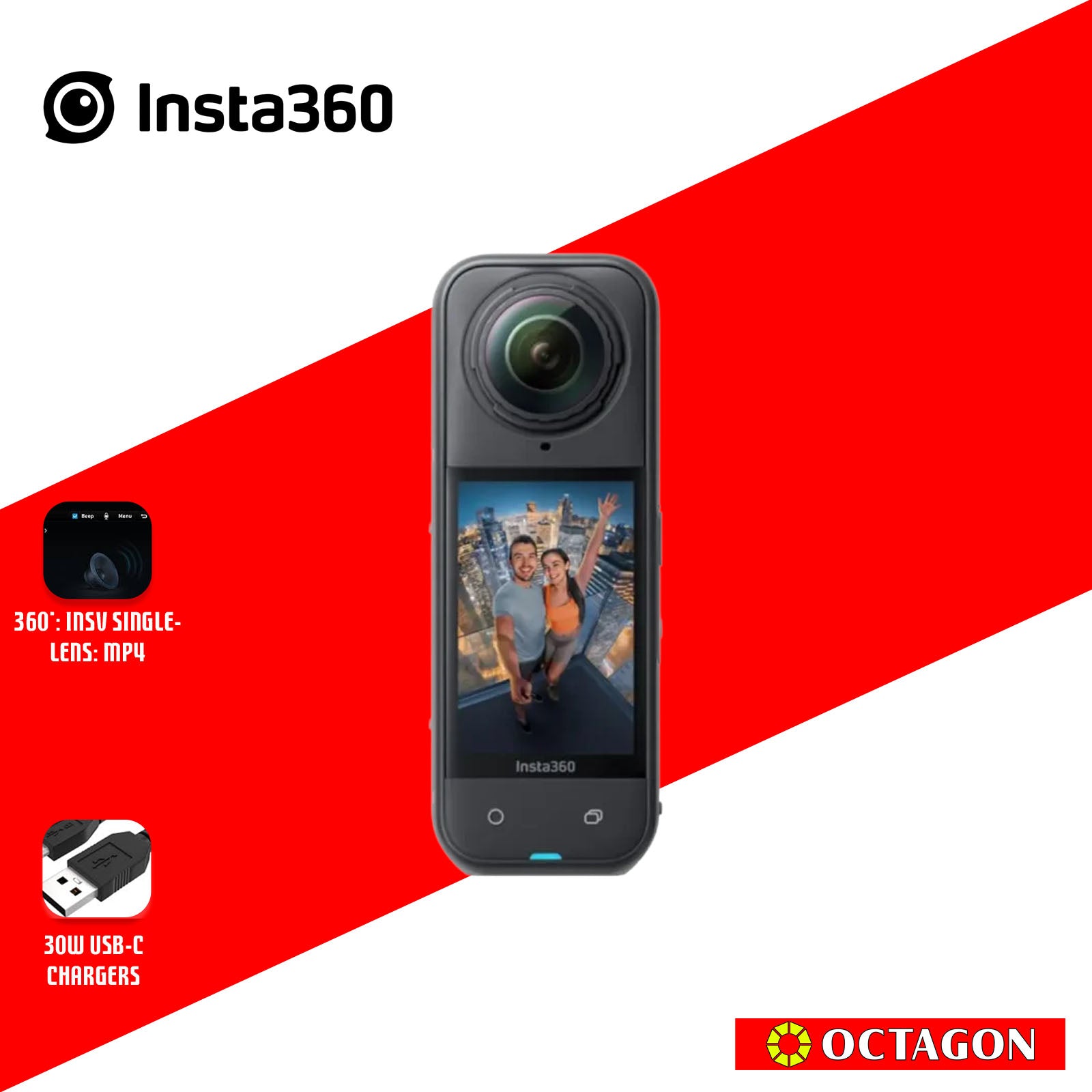 INSTA360 X5 VIDEO 8K 360 ACTION CAMERA STANDARD BUNDLE