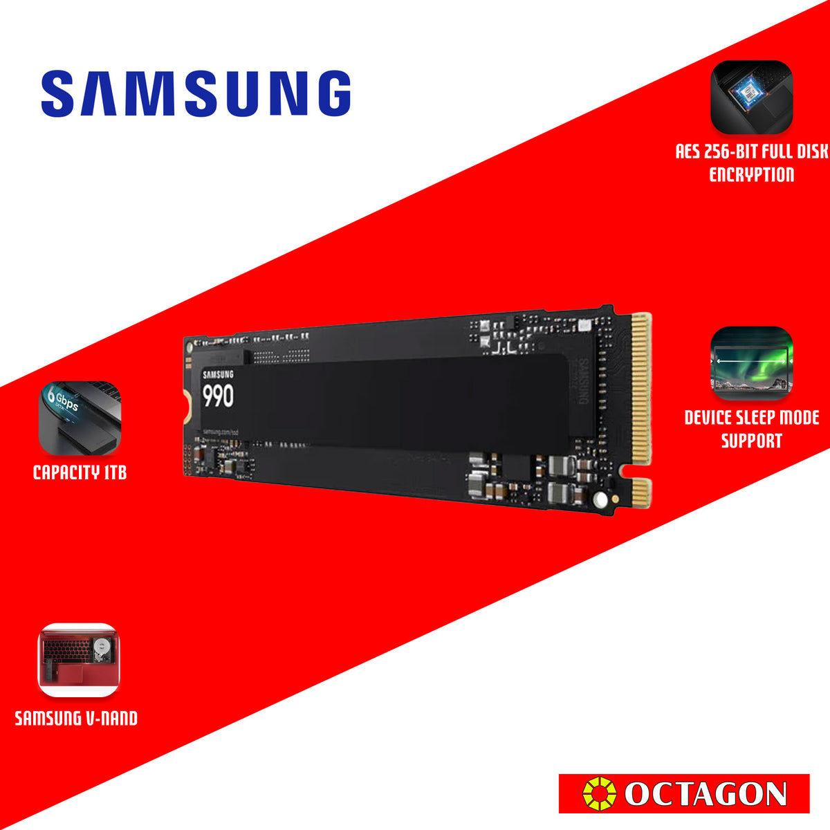 SAMSUNG SSD 1TB 990 GEN4 M.2 NVME