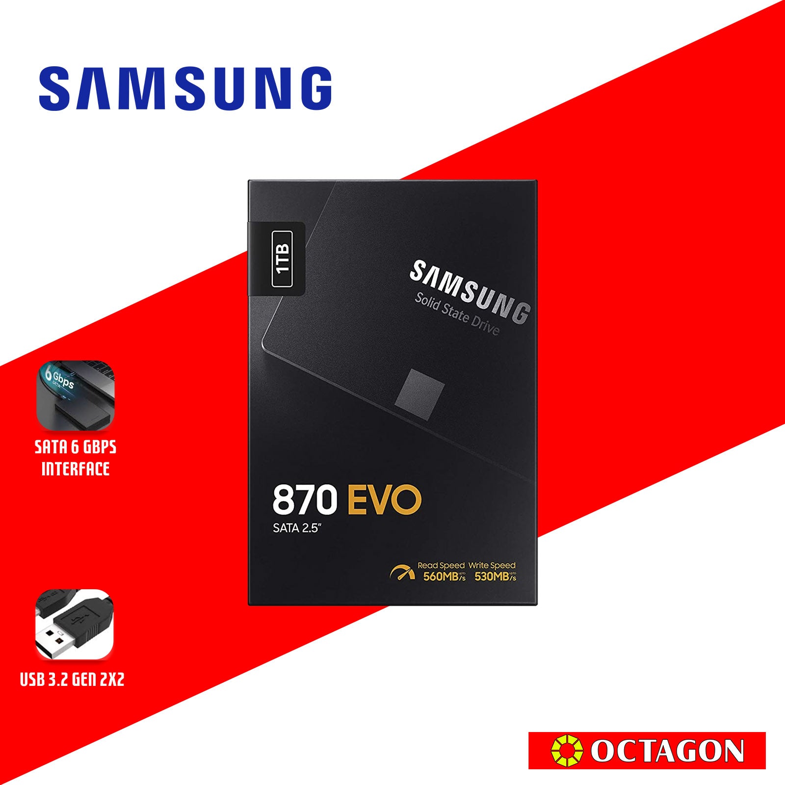 SAMSUNG SSD 1TB 870 EVO SATA 3