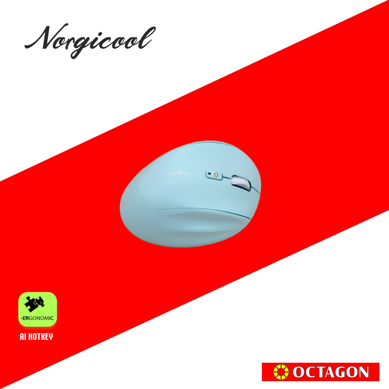 NORGICOOL NVM05 WIRELESS MOUSE GREEN/PURPLE/BLACK