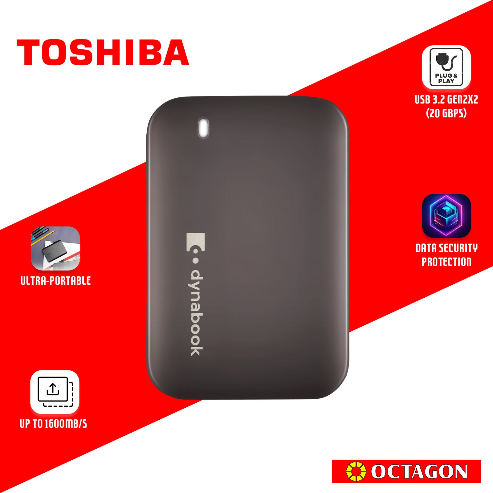 TOSHIBA 1TB BOOST X30 PRO PORTABLE SSD