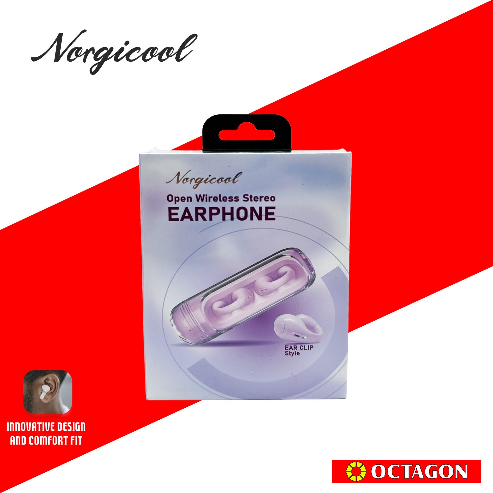 NORGICOOL NSH88-PL TWS BT5.4 EAR CLIP EARPHONE