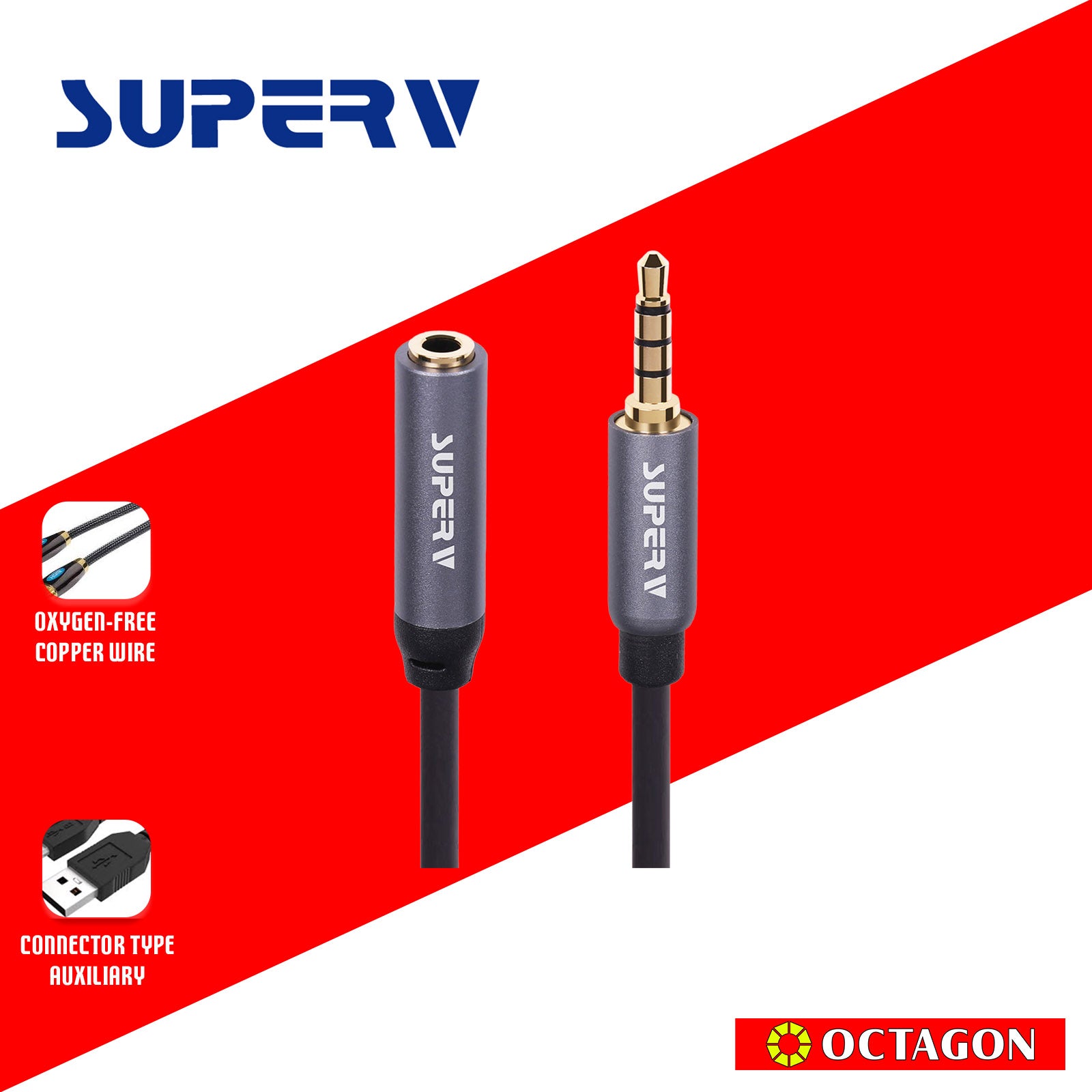 SUPERV AF100 AUDIO 3.5MM AM/AF EXTENSION CABLE