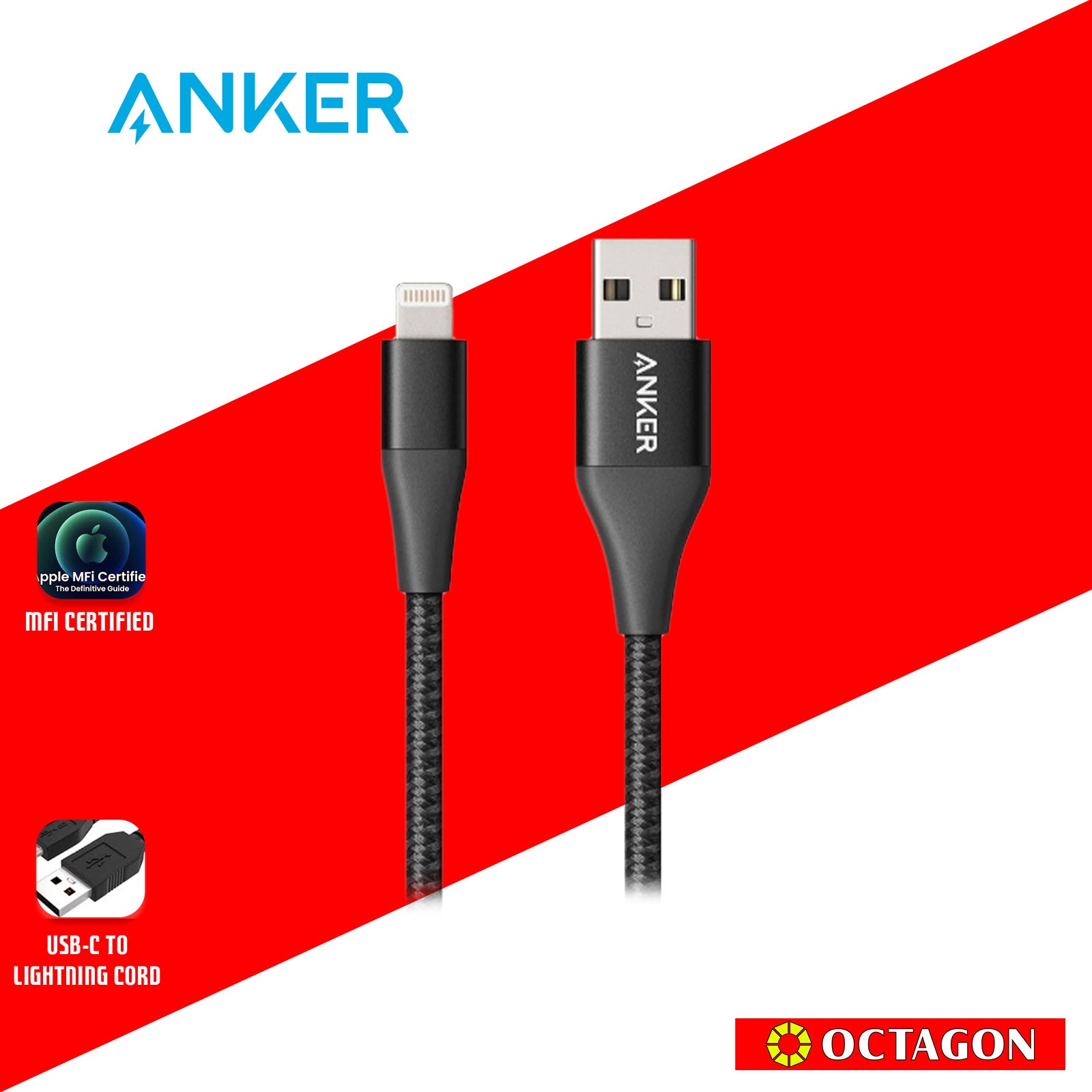 ANKER POWERLINE III BLACK LIGHTNING C