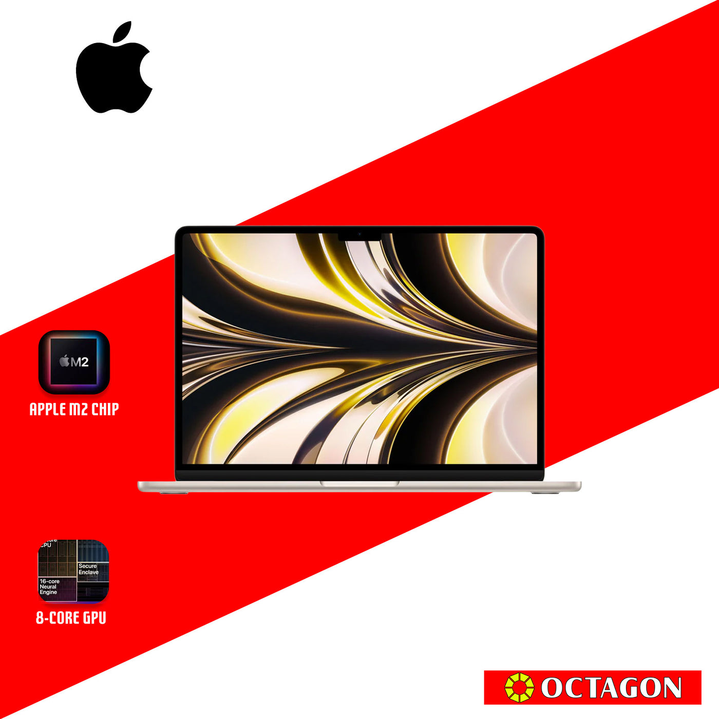 APPLE MB AIR 13 M2 8C8C 16GB 256GB STL (MC7W4PP/A) – Octagon Computer ...