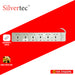 SILVERTEC NEW SV30-1.8M 6-OUTLET UNIVERSAL PLUG/ 6-SWITCH/ 1.8M/ 10A/ 2500W/ 250V IVORY POWER STRIP W/ SURGE PROTECTION