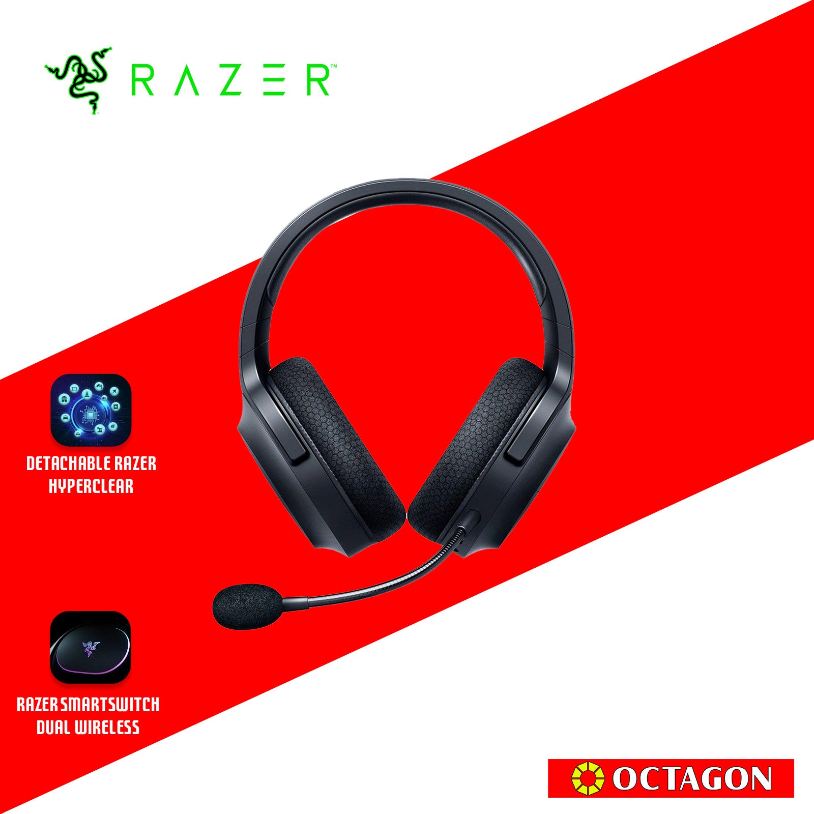 RAZER BARRACUDA X (2022) BLACK WL MULTI PLATFORM GAMING AND MOBILE HEADSET