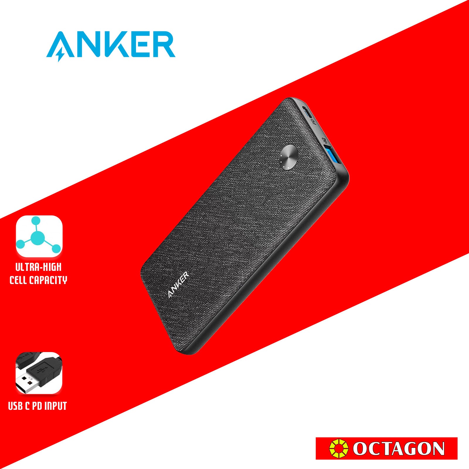 ANKER A1287H12 POWERBANK 20000MAH PD