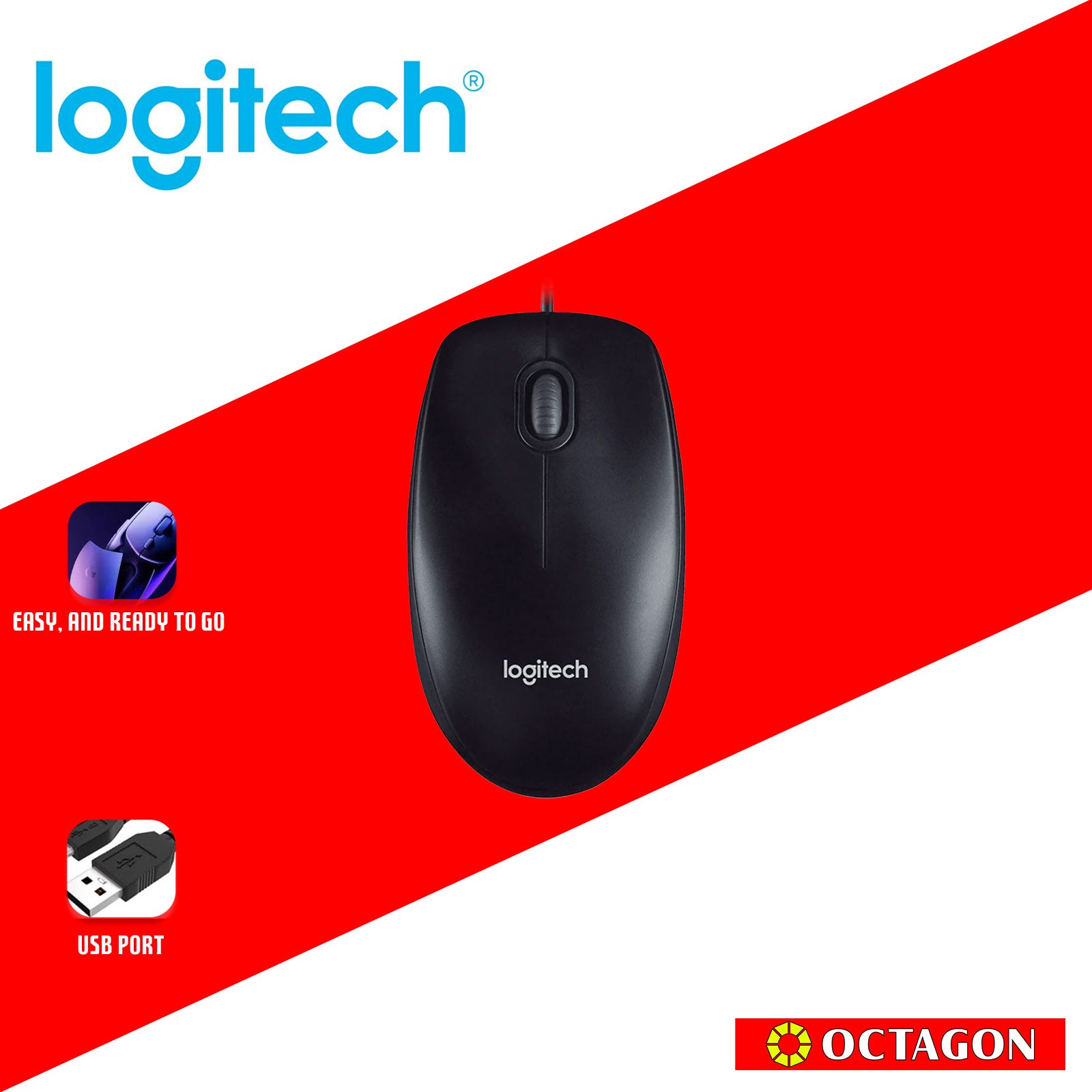LOGITECH M100R (NEW2) USB MOUSE