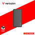 VERBATIM 66547 GRID PATTERN POWER BANK DUAL 10000 MAH INPUT/OUTPUT (TYPE-C AND MICRO USB POWER INPUT) BLACK