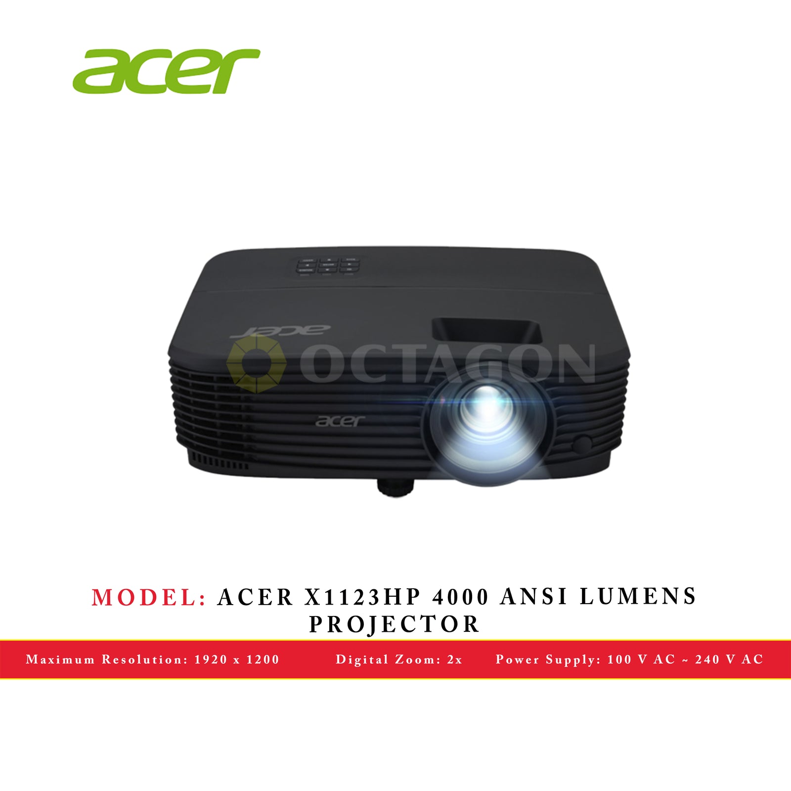 ACER X1123HP 4000 ANSI LUMENS PROJECTOR