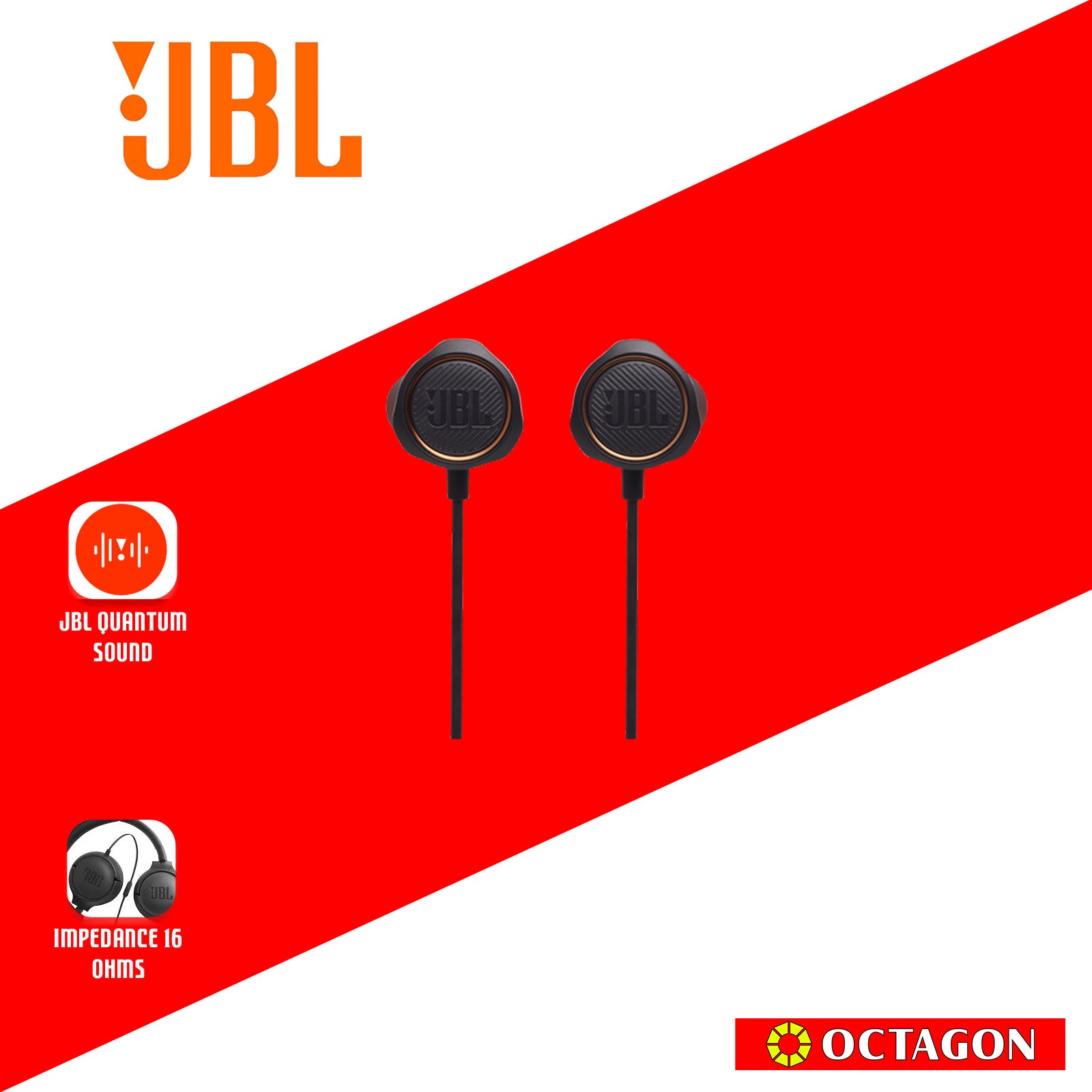 JBL QUANTUM 50 BLACK IN-EAR EARPHONE