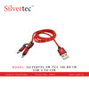 SILVERTEC SW-TCL-100-RD 1M USB-A TO USB
