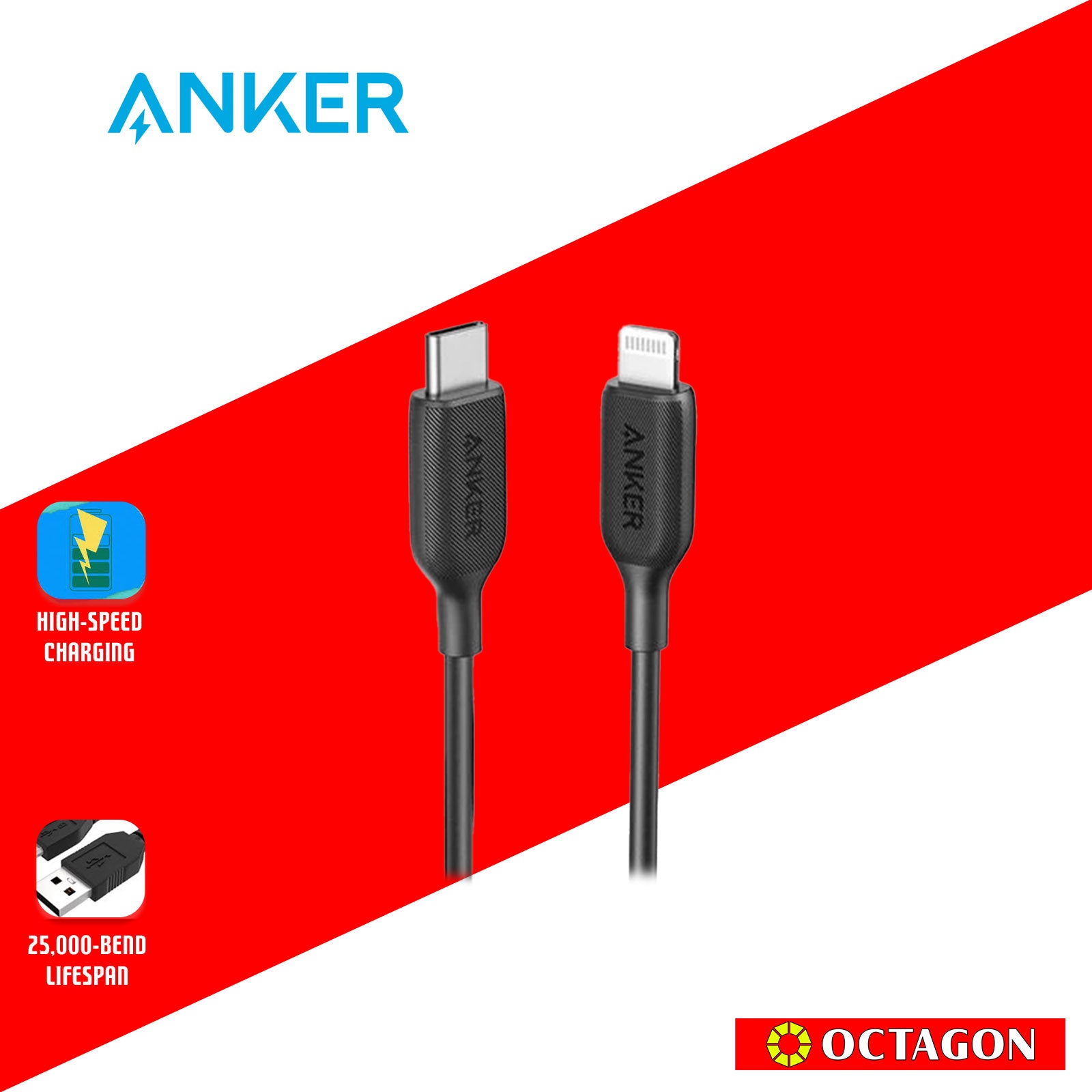 ANKER A8832H11 USB-C TO LIGHTNING 2.0