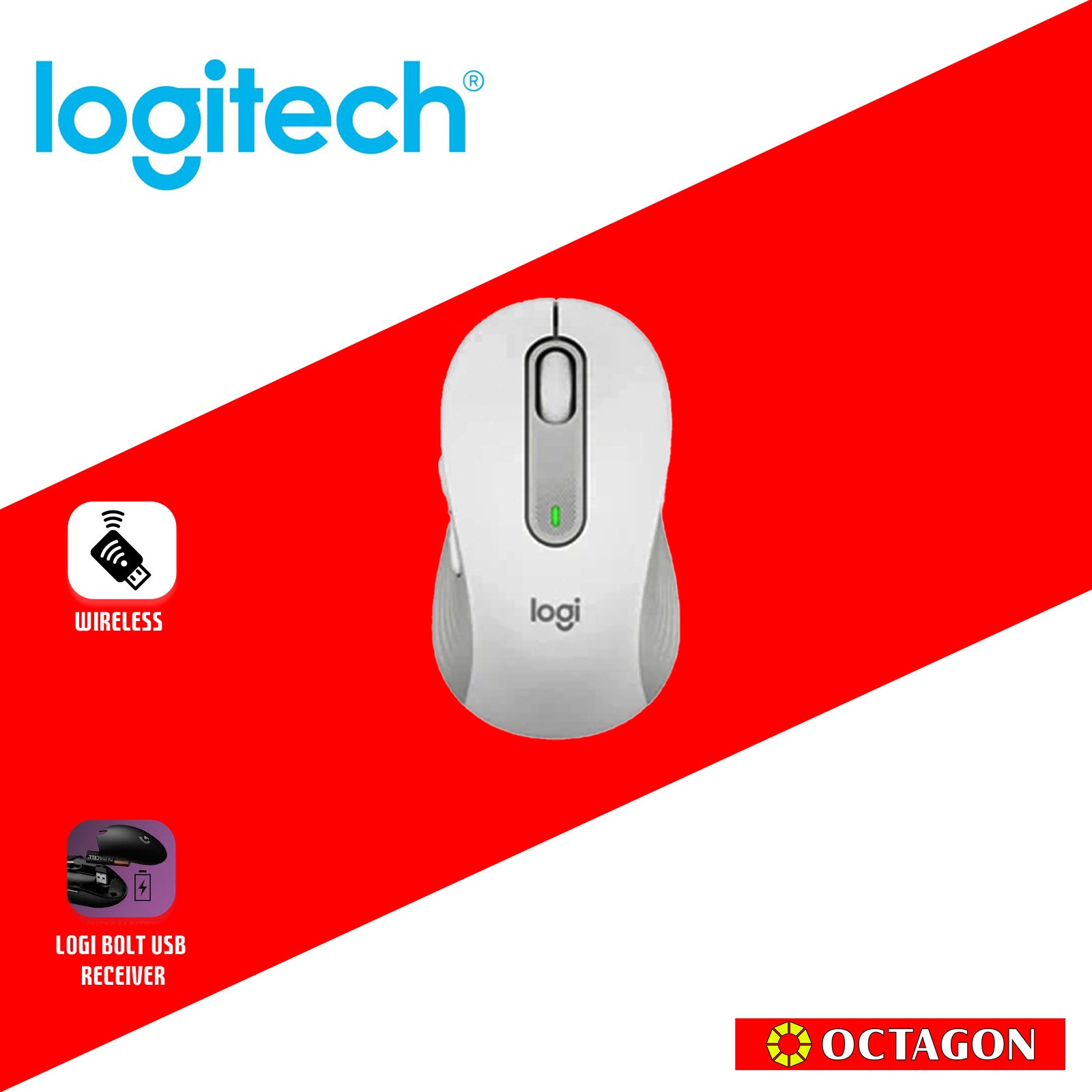 LOGITECH M650 WHITE MOUSE SIGNATURE SILENT TOUCH