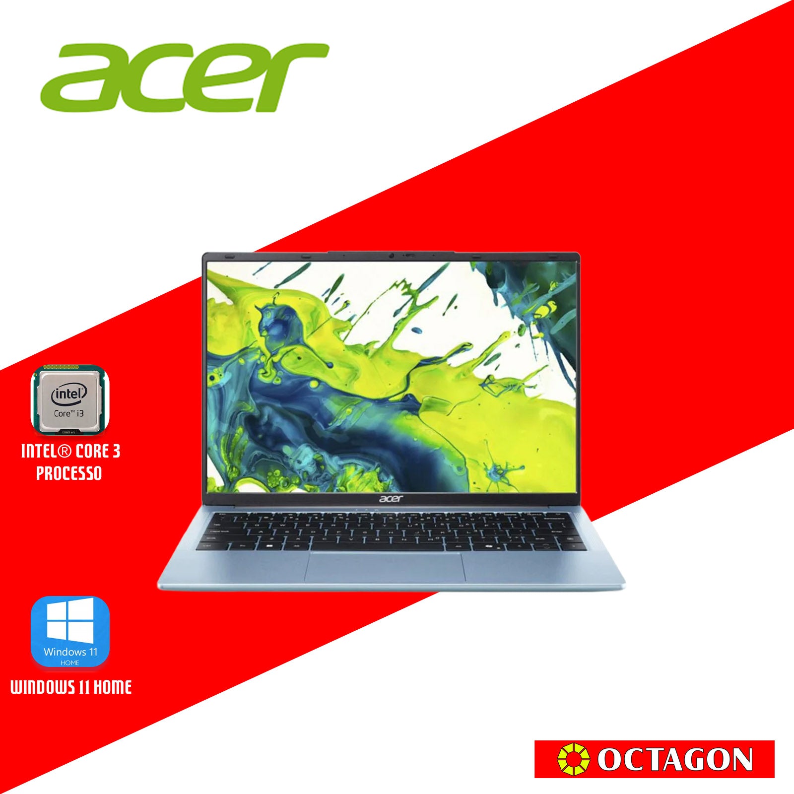 ACER ASPIRE LITE AL14-32P-30XX/ CORE 3-N355/ 8GB/ 512GB SSD/ 14" WUXGA IPS/ OFFICE H&S 2024 + M365/ WIN 11